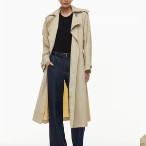 Aritzia Babaton Torrent Trench Coat Tan XS